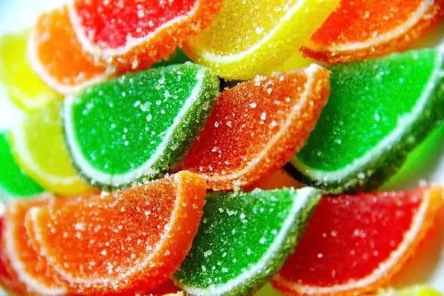 slices flavored fruits jelly