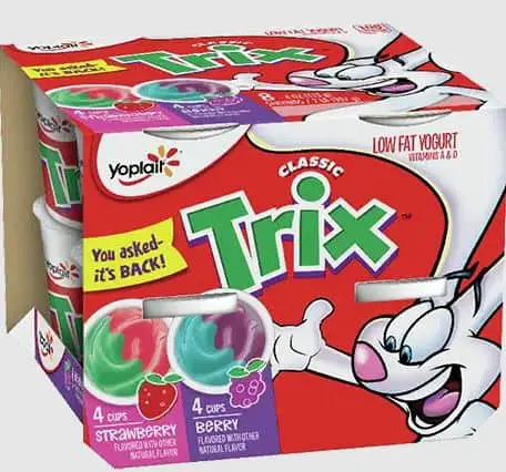 Trix yogurt box