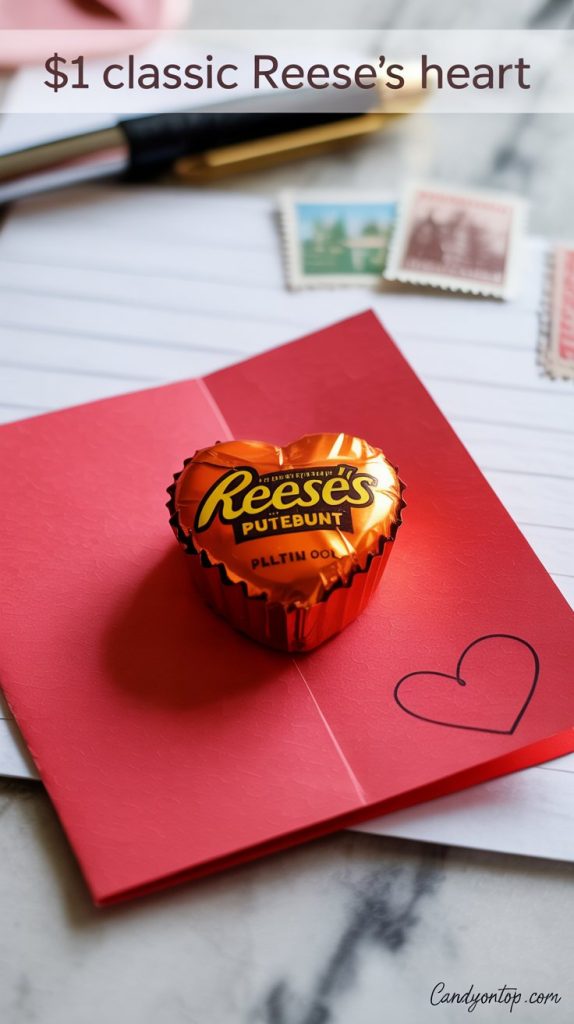 single-reeses-peanut-butter-heart-gold-foil