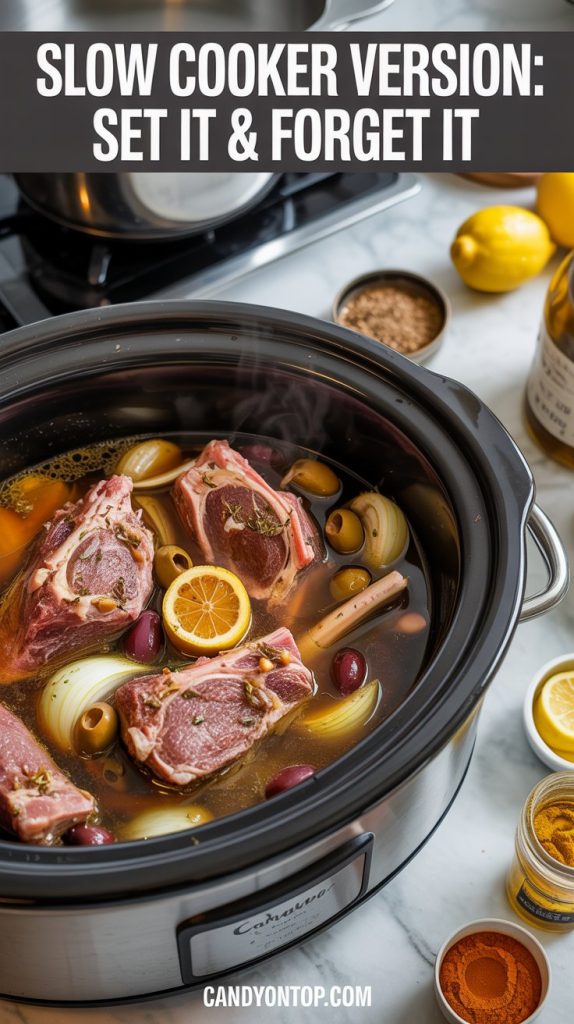 Slow Cooker Adaptation lamb shoulder