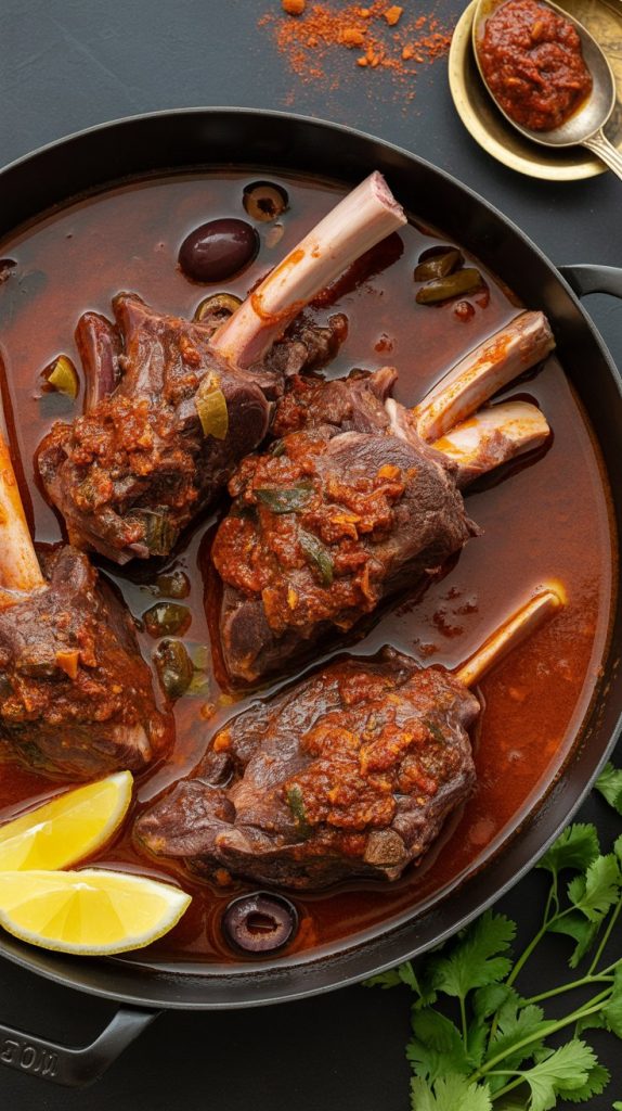 Spicy North African lamb shoulder